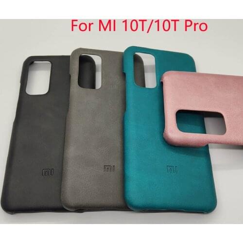 MI 10T Pro Vegan PU Leather Cover Xiaomi 10T Case Light Luxury Funda wearable slim Coque Shell for mi 10T 10TPro 5G With Logo