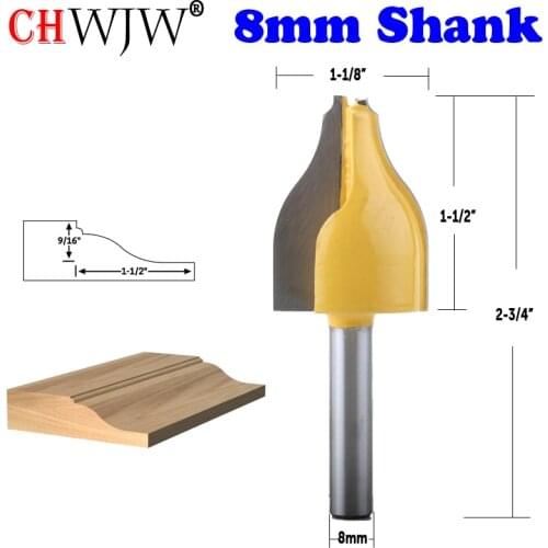 CHWJW 1PC 8mm Shank Panel Raiser Router Bit - Vertical - Ogee Bead - cutter woodworking bits wood milling cutter