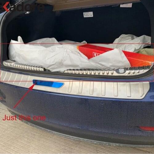 For Tesla Model 3 2018 2019 2020 2021 Stainless Steel Inner Rear Trunk Bumper Cover Trim Tailgate Door Sill Car Accessories 2pcs