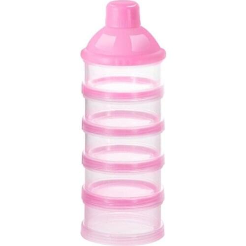 Baby Milk Powder Formula Dispenser Feeding Food Container Storage Feeding Box Toxic-Free For Infant Kids Five Grids Bottle Box
