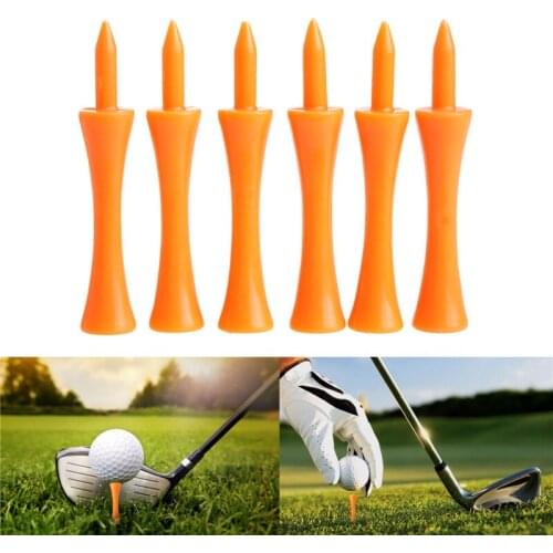 Hot 100Pcs 2 3/4 inch 70mm Plastic Plastic Tip Golf Tees Soft Cushion Top Tipped Tees Golf Training Aids Golf Accessories