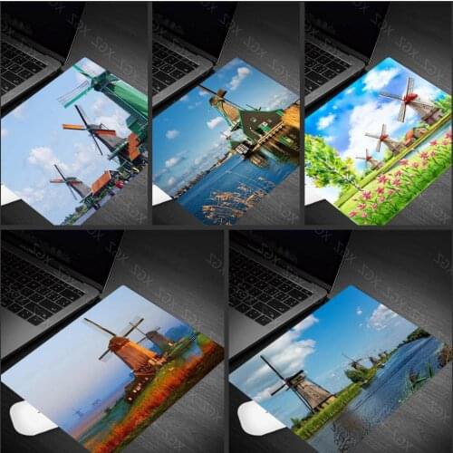 Yzuoan Small Size 22x18cm Mousepad Windmill In Picture Quality Notebook Computer PC Keyboard and Mouse Mats Non-slip Washable