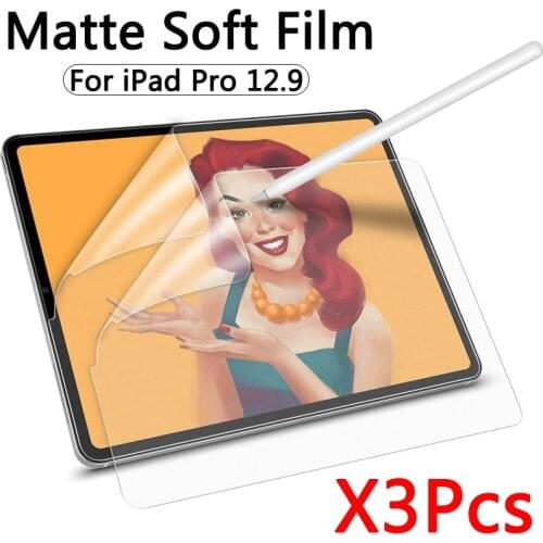 Matte Screen Protector Film For 2021 iPad Pro 12.9 Inch Matte PET Anti-Glare Painting Film For Apple iPad 2020 2018 2017 2015