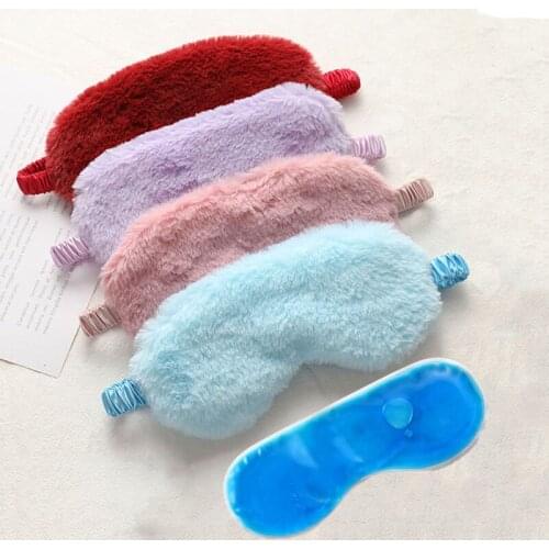 Soft Plush Eye Masks Sleeping Eye Cover With Ice Pack Sleeping Mask Blindfold Cute Eyepatch Cartoon Nap Eye Shade Eyeshade