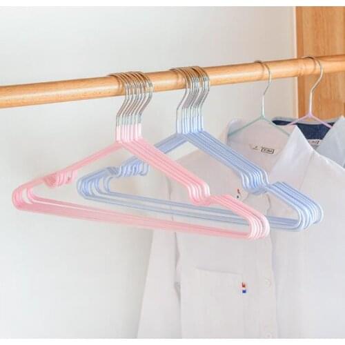 New 100pcs/lot Stainless Steel Clothes Hanger Non-Slip Space Saving Clothes Hangers With Hook Closet Organizer Drying Racks