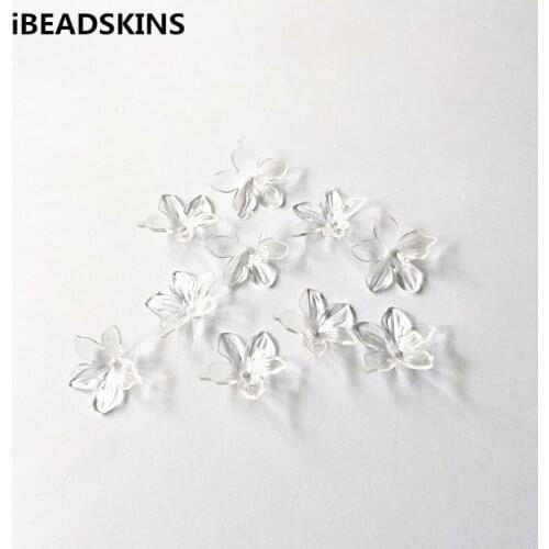 New arrival! 20X19mm 1400pcs Clear acrylic Flower shape beads for Necklace,Earrings parts,hand Made Jewelry DIY