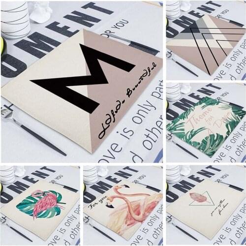 Flamingo Table Napkins Linen Placemats Floral Cloth Napkin Decorative Paper Napkins Tea Towels for Kitchen Servetten Theedoek