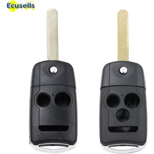 3/4 buttons folding flip remote key shell case cover fob FOR Honda Accord Jazz CRV for Acura TL TSX MDX RDX ZDX HON66 uncut key