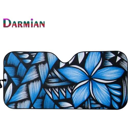 2021 Auto Accessories Hawaii Polynesian Plumeria Pattern Fold-up Auto Front Windows Sunshade Covers Protect Car Interior Cover