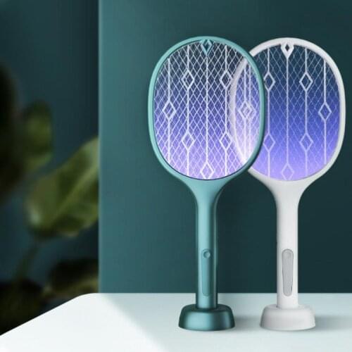 Two-in-One LED Trap Mosquito Killer Lamp 3000V Electric Bug Zapper USB Rechargeable Summer Fly Swatter Trap Flies Insect