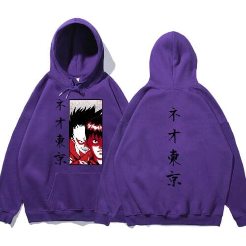 Anime Character Double-Sided Printing Hoodie Men Loose Pocket Sweatshirts Loose Streetwear Autumn Fleece Crewneck Men Clothes