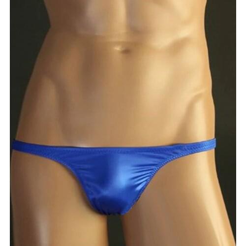 Sexy Men Lingerie Shiny Briefs Gay Underwear Wetlook Patent Bulge Pouch Briefs Sissy Underpants Low Rise Elastic Thongs