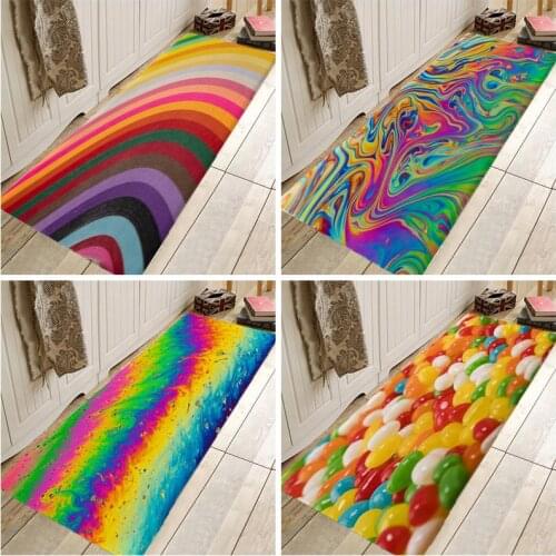 Creative 3D Printing Multi Colour Hallway Carpets and Rugs for Bedroom Living Room Carpet Kitchen Bathroom Anti-Slip Floor Mats