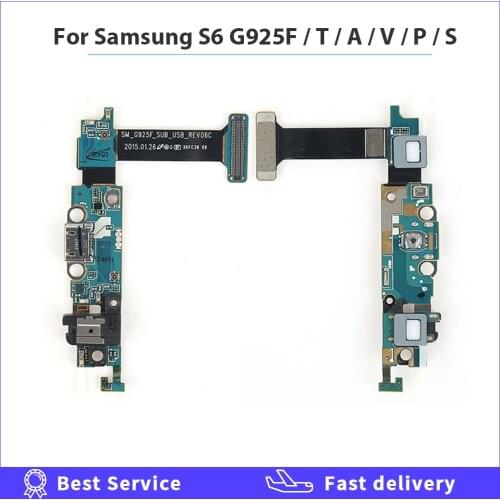USB Dock Port Charging For Samsung S6 Edge G925F G925T G925V G925P G925A G925S Microphone Flex cable Repair Parts for S6 edge