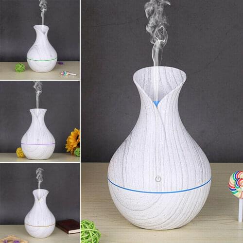 Air Humidifier Essential Oil Diffuser Wood Grain Aromatherapy Diffusers Aroma Purifier USB Led Light for Office Home