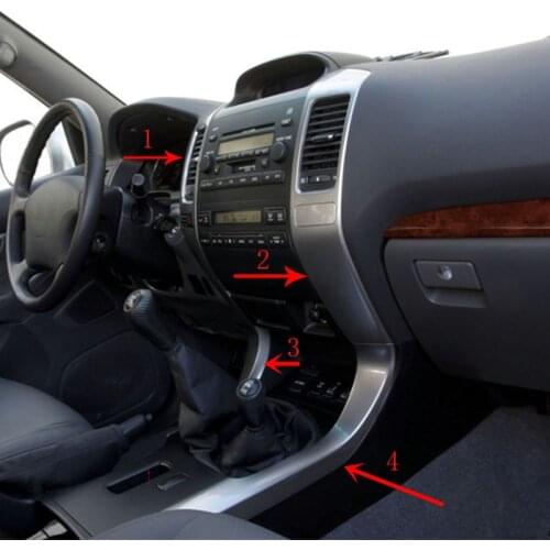 For Toyota Prado 2003-09 Year LC120 Instrument Center Ventilation Air Conditioning Outlet Vents Chrome Trim