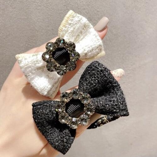 Women Fashion Bow Hair Ties Lady Fashion Rhinestone Head Rope
