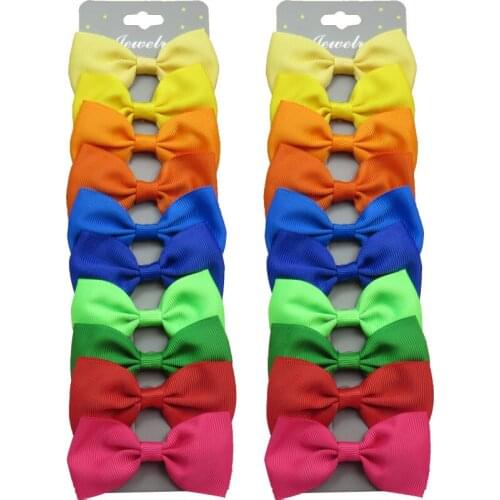 10PCS/Card Fashion Yellow Ties Bow Creativity Hairpins For Baby Girls Clip Goth Pins Barrette Scrunchy Kids Hair Accessories