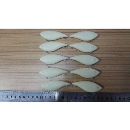 10pcs Unpainted Lipless Hard Baits Fishing Lure Bodies 2 3/4 Inch 1/3 OZ VIB Blank lures JS#12