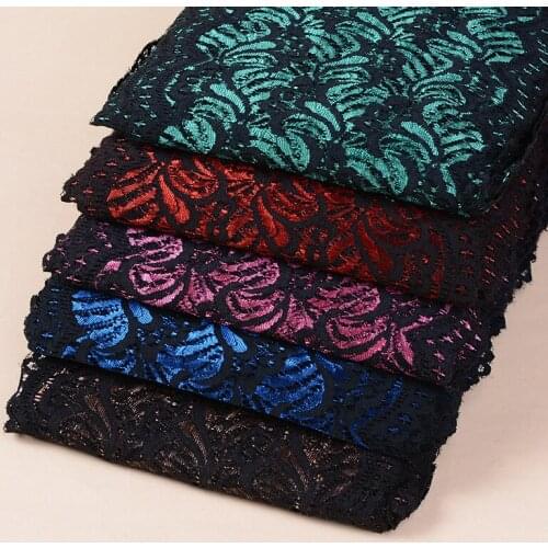10yards 18cm width 7colors elastic lace trim accessory DIY stretch lace fabric sewing headband underwear garment garter supplies