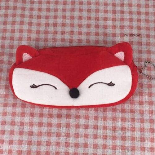 2sizes, fox 20cm and 10cm Approx. Plush Coin Purse BAG Pouch