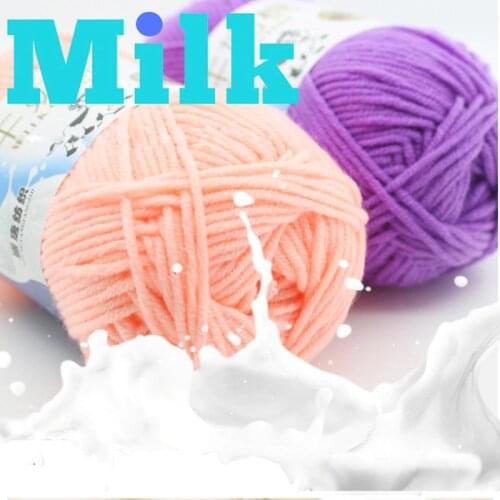 40G/Roll Milk Cotton Yarn Knitting Crochet Craft Babycare Sweater Scarf Hand Knitting Thread For Cardigan Scarf Hat Sweater Doll