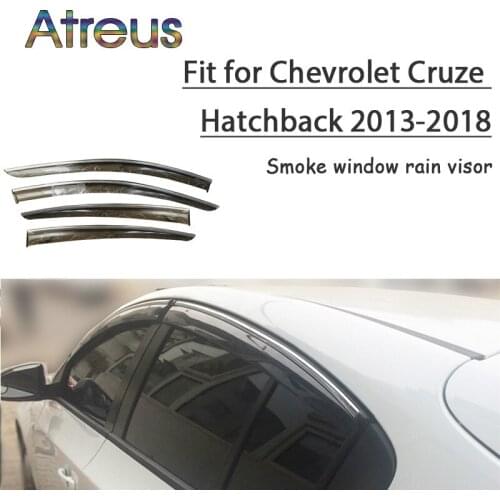 Atreus 1set ABS For 2018 2017-2013 Chevrolet Cruze Hatchback Accessories Car Vent Sun Deflectors Guard Smoke Window Rain Visor