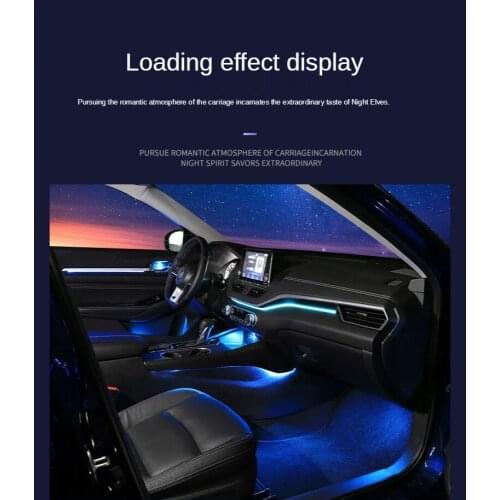Car EL Neon Strip Light Car Ambient Light Sound Control Light RGB LED Decorative Auto Atmosphere Lamp With 12V Cigarette lighter