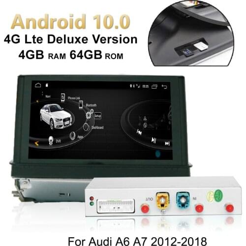 4G Deluxe Version 4GB Ram Android 10 Car GPS For Audi A6 A7 A6L 2012 2015 2016 2013 Touch Multimedia Stereo Radio Navigation