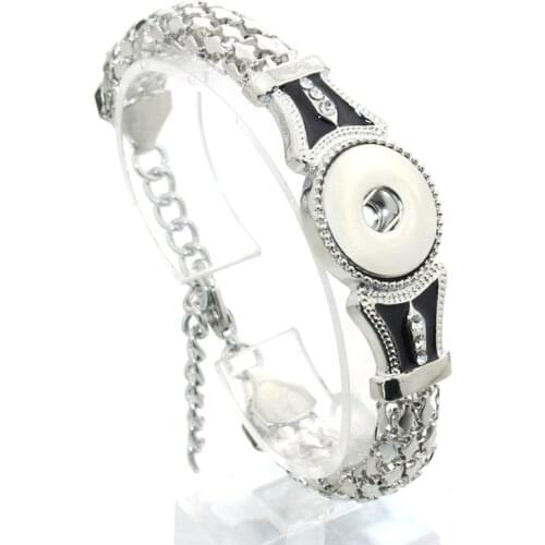 Boom Life Twist chain Snap Button Bracelet & Bangles Lobster clasp Bracelet Fashion Jewelry Fit In 18mm Snap Button 040315