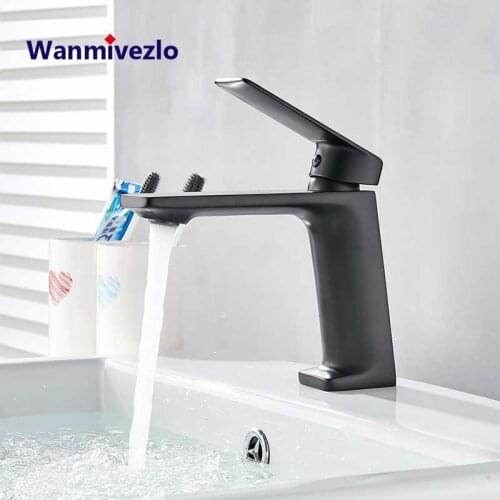 Black Basin Faucet Bathroom Sink Faucet Single Handle Hole Chrome Faucet Basin Taps Deck Vintage Wash Hot Cold Mixer Tap Crane