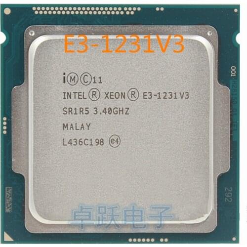 Intel XEON E3-1231V3 1231 V3 3.40GHz Quad-Core E3 1231V3 8MB DD R3 DDR3L-1600 LGA 1150 TPD 80W Free Shipping