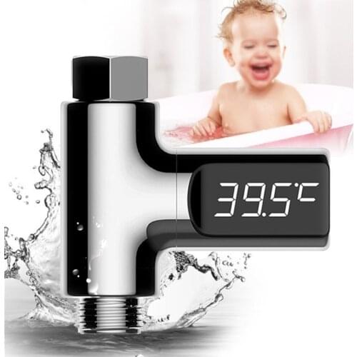 360 Degree Rotating LED Digital Shower Temperature Display Monitor Energy Smart Bathroom Baby Bath Water Thermometer Smart Meter