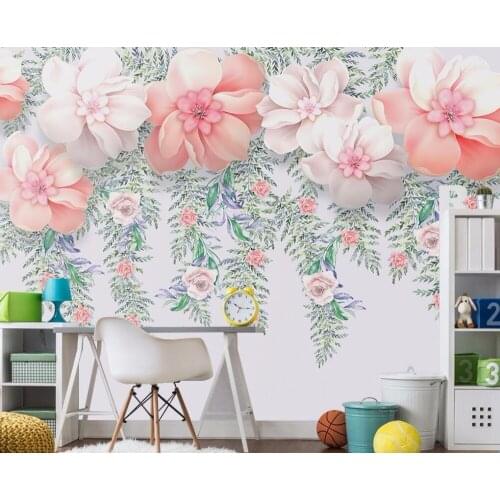 CJSIR Custom Wallpaper Three-dimensional Floral Watercolor Vine Hand Painted Living Room Bedroom TV Background 3d Wallpaper
