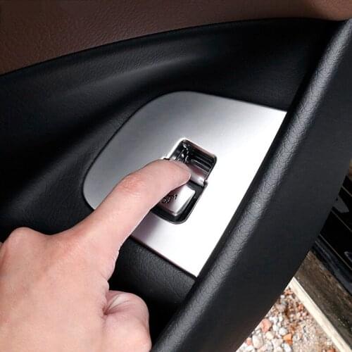 Car Door Trunk Switch Button Frame Decoration Cover Trim For Mercedes Benz E Class W213 2016-18 LHD Interior Modified Sticker