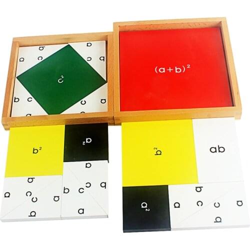 Wooden Toy Montessori Pythagorean Theorem ABC Board Math Formula Learning School Classroom Teaching Aids Early Educational Toys