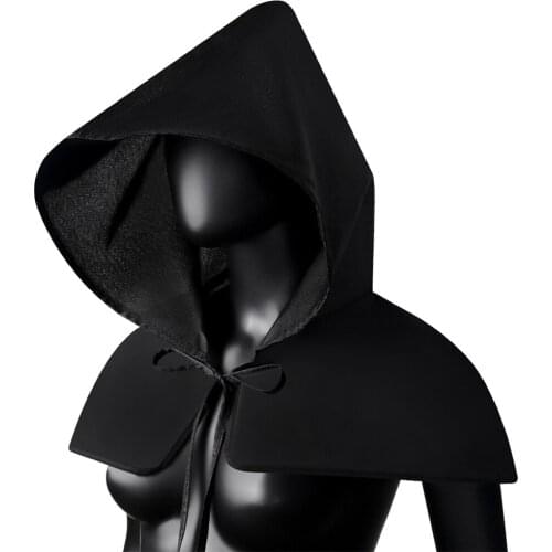 Grim Halloween Cowl Unisex Cloak Neck Warmer Cosplay Costume Hat Outdoor for Men Women