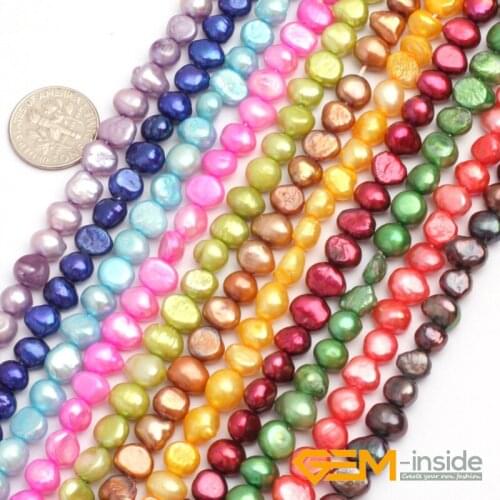 Natural Freeform Cultured Pearls For Jewelry Making DIY Beads For Bracelet Necklace Earring Making Strand 15" 6-7mm Potato