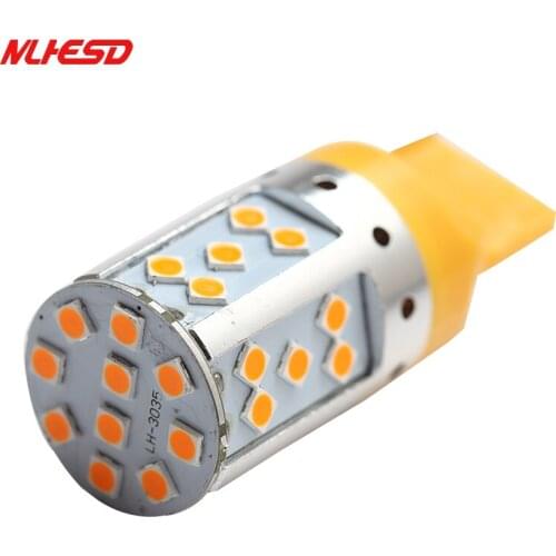 2Pcs Canbus 26W PY21W BAU15S 1156 LED BA15S T20 7440 35 SMD 3030 Car Stop Lights Turn Signal Light For Lada Polo Renault Vesta