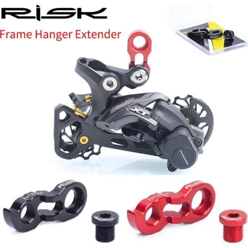 RISK 11g Bicycle Frame Rear Derailleur Extender For 32-52T Cassette Gear Link Hanger Extension MTB Road Bike Tail Hook Extender