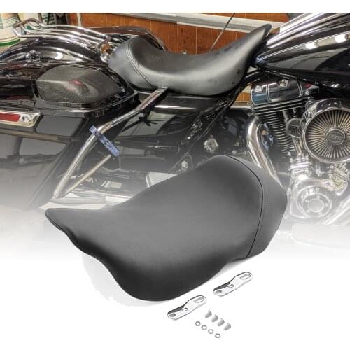 Motorcycle Accessories For Harley Davidson Touring 2008-2021 PU Leather One Piece Solo / One Up Driver Seat Bagger Dresser