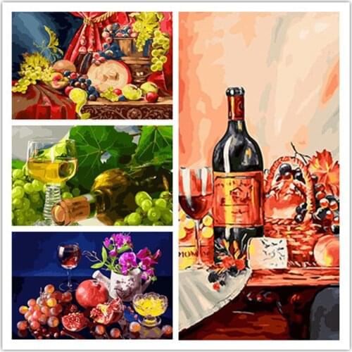 DIY Painting By Numbers HandPainted Oil Painting fruit Picture Paint Drawing On Canvas Home Decoration Unique Gift