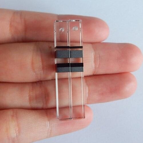 New Design Earring -Quartz,Hematite,Obsidian Intarsia Gemstone Earring Bead,39x5x5mm,6.3g