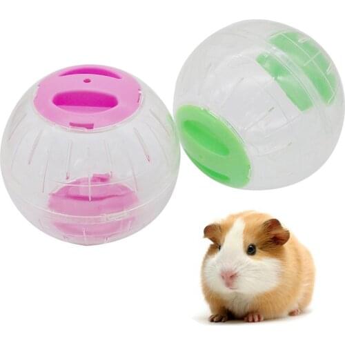 Plastic Small Pet Rodent Mice Jogging Ball Toy Hamster Gerbil Rat Training Exercise Ball Clear Breathable Without Bracket 4Color