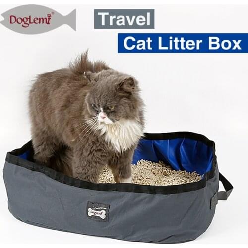 Portable Outdoor Cat Litter Box Foldable Travel Cat Litter Pan