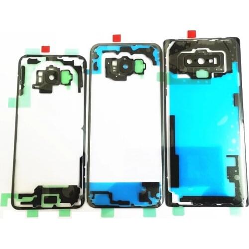 Transparent Clear Back Battery Cover For Samsung Galaxy S7 edge S8 S9 Plus Note 8 note 9 S10 Rear Glass Panel Housing Case Part