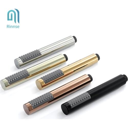 Brass handheld shower head Cylindrical Hand Held Shower Bronze/Gold/PVD Gold/Rose Gold/Matte Black Bathroom Shower Sprayer