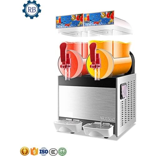 2 tank Energy Saving Slushy Making Machine Cold Juicer melting Frozen Beverage Dispenser Slush Machine for cold beverage machine