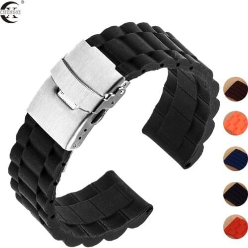 20mm 22mm Universal Watch Band for Samsung Galaxy Watch S2 S3 Silicone Rubber Link Bracelet Light Soft Wrist Strap