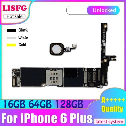 Free shipping,Disassembled Original for iphone 6 Plus Motherboard,Unlocked Mainboard for iphone 6 Plus Logic Board with Touch ID